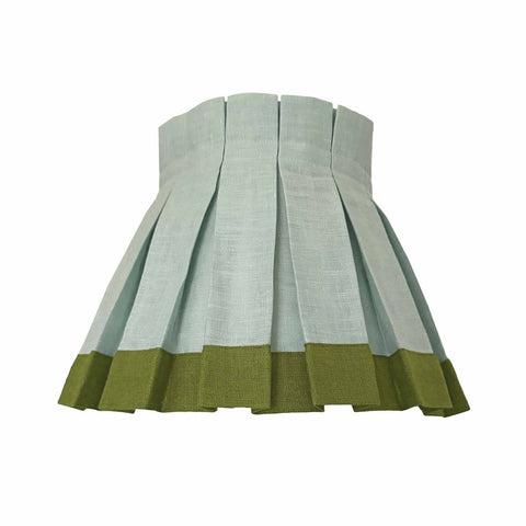 COLORBLOCK CLASSIC BOX PLEAT LAMPSHADE | SEAFOAM/FOREST - Liza Pruitt