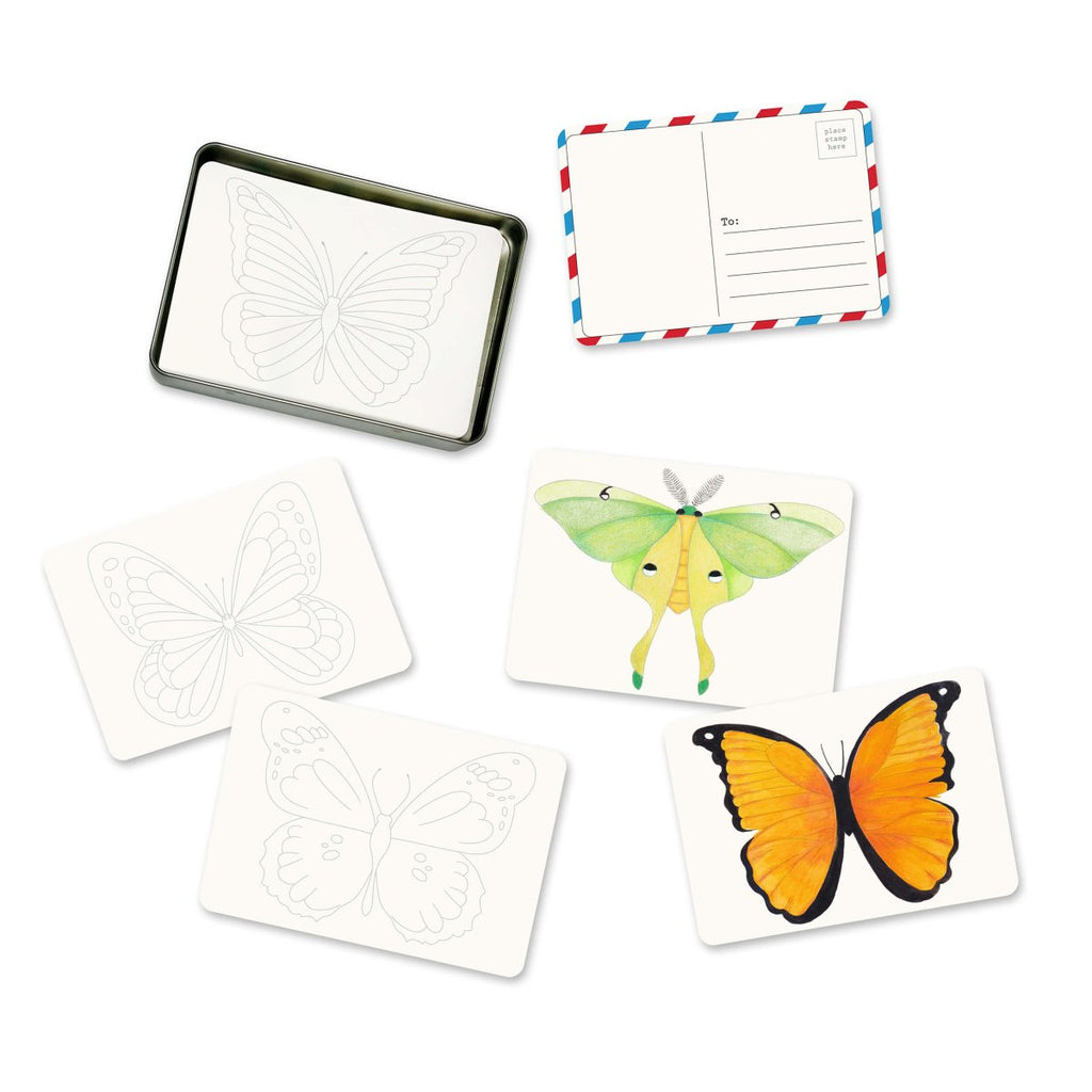 Coloring Postcards w/ 6 Designs (30 cards) - Liza Pruitt