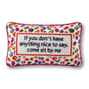 Come Sit By Me Needlepoint Pillow - Liza Pruitt