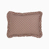 Constance Chocolate Ruffled Lumbar Pillow - Liza Pruitt