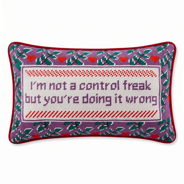Control Freak Needlepoint Pillow - Liza Pruitt