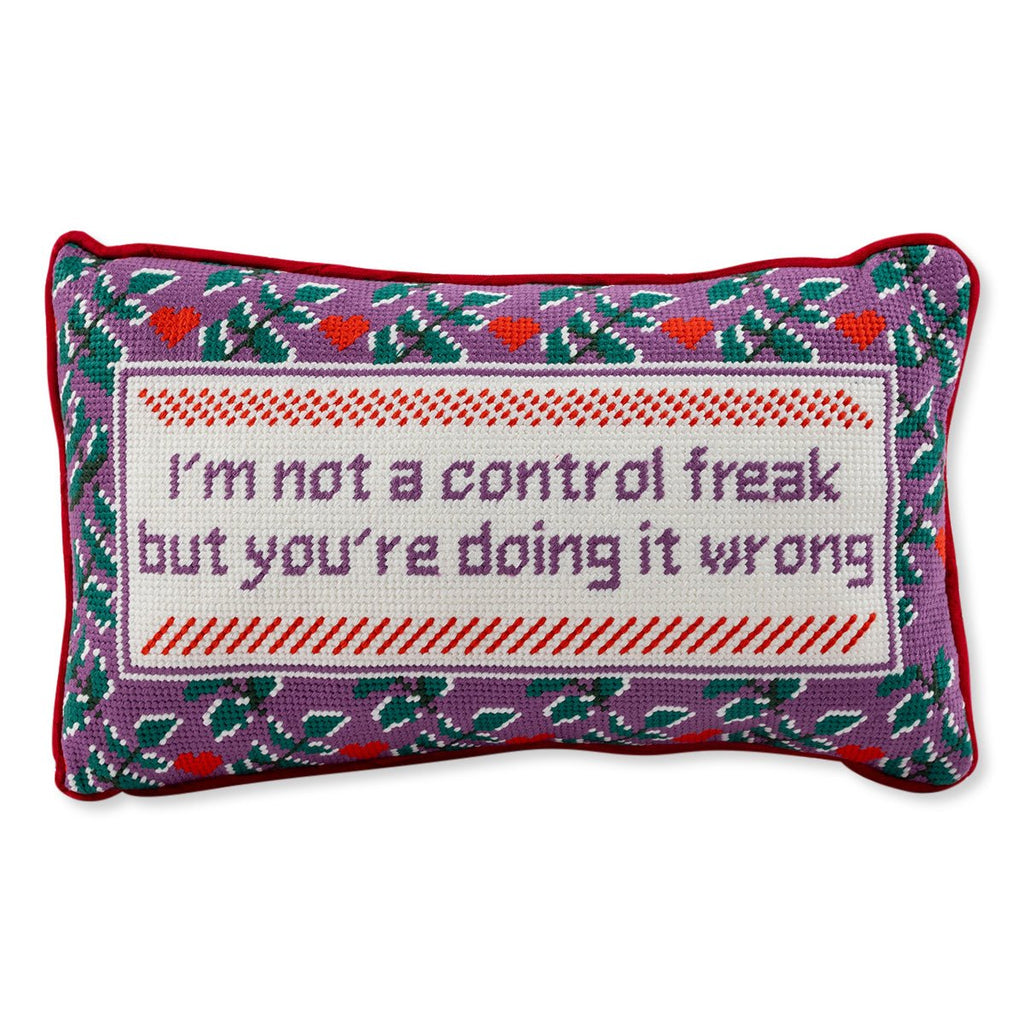 Control Freak Needlepoint Pillow - Liza Pruitt