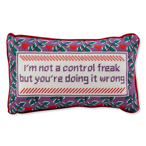 Control Freak Needlepoint Pillow - Liza Pruitt