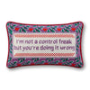 Control Freak Needlepoint Pillow - Liza Pruitt
