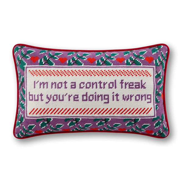 Control Freak Needlepoint Pillow - Liza Pruitt