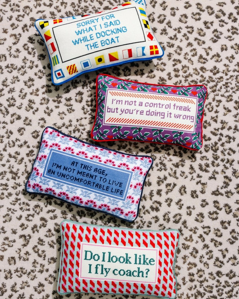 Control Freak Needlepoint Pillow - Liza Pruitt