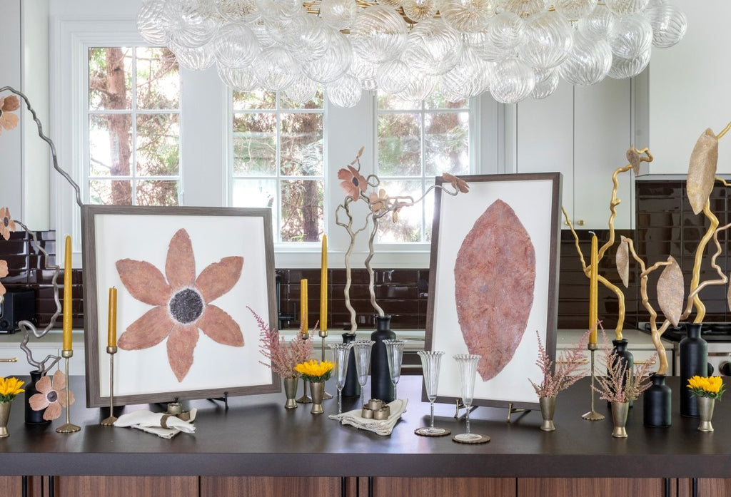 Copper Rising Flower I | 22" h x 22" w | Framed - Liza Pruitt