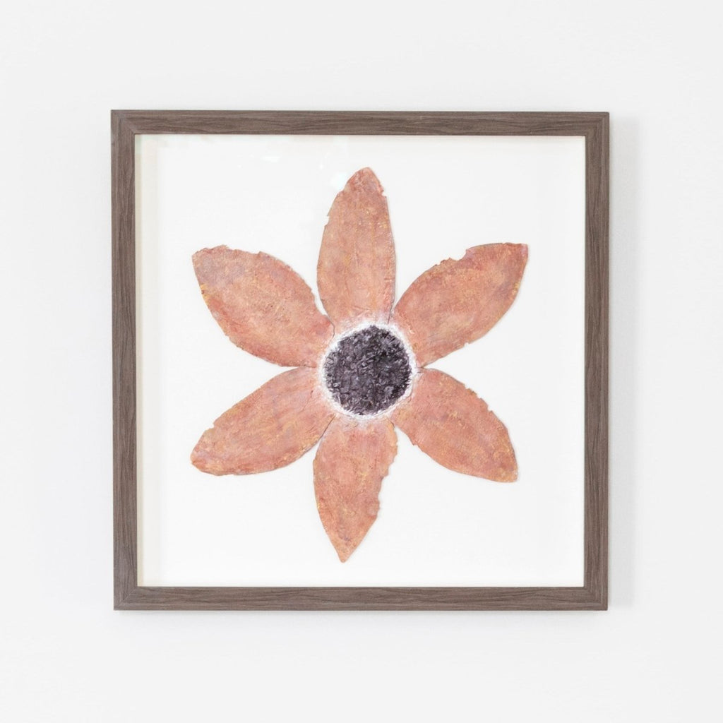 Copper Rising Flower I | 22" h x 22" w | Framed - Liza Pruitt