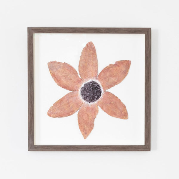 Copper Rising Flower I | 22" h x 22" w | Framed - Liza Pruitt