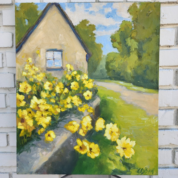 Cottage in Spring | 24" h x 20" w - Liza Pruitt