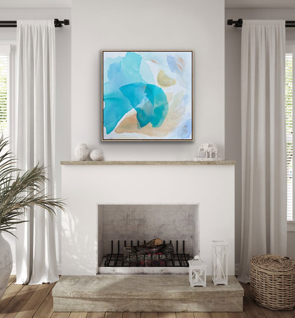 Countless Shades of Blue | 36" h x 36” w | Framed - Liza Pruitt