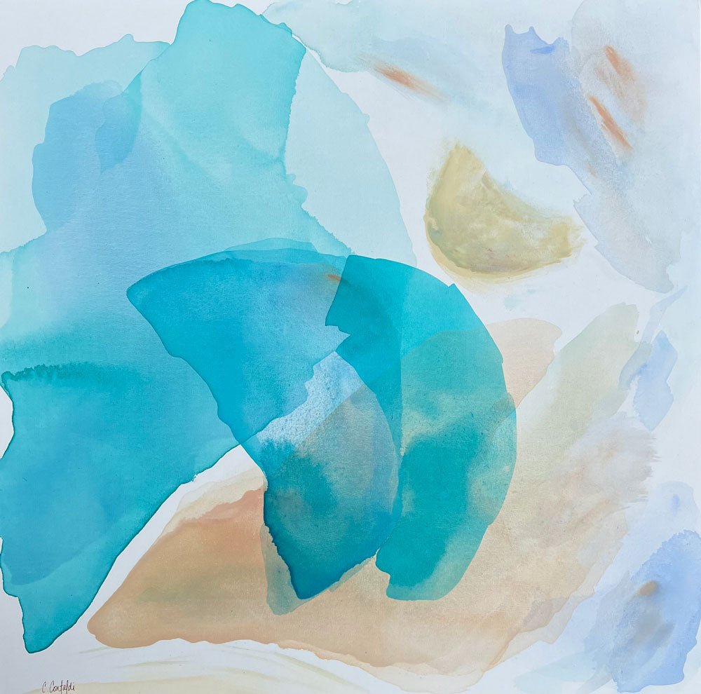 Countless Shades of Blue | 36" h x 36” w | Framed - Liza Pruitt