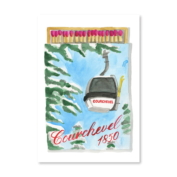 Courchevel Matchbook Art Print - Liza Pruitt