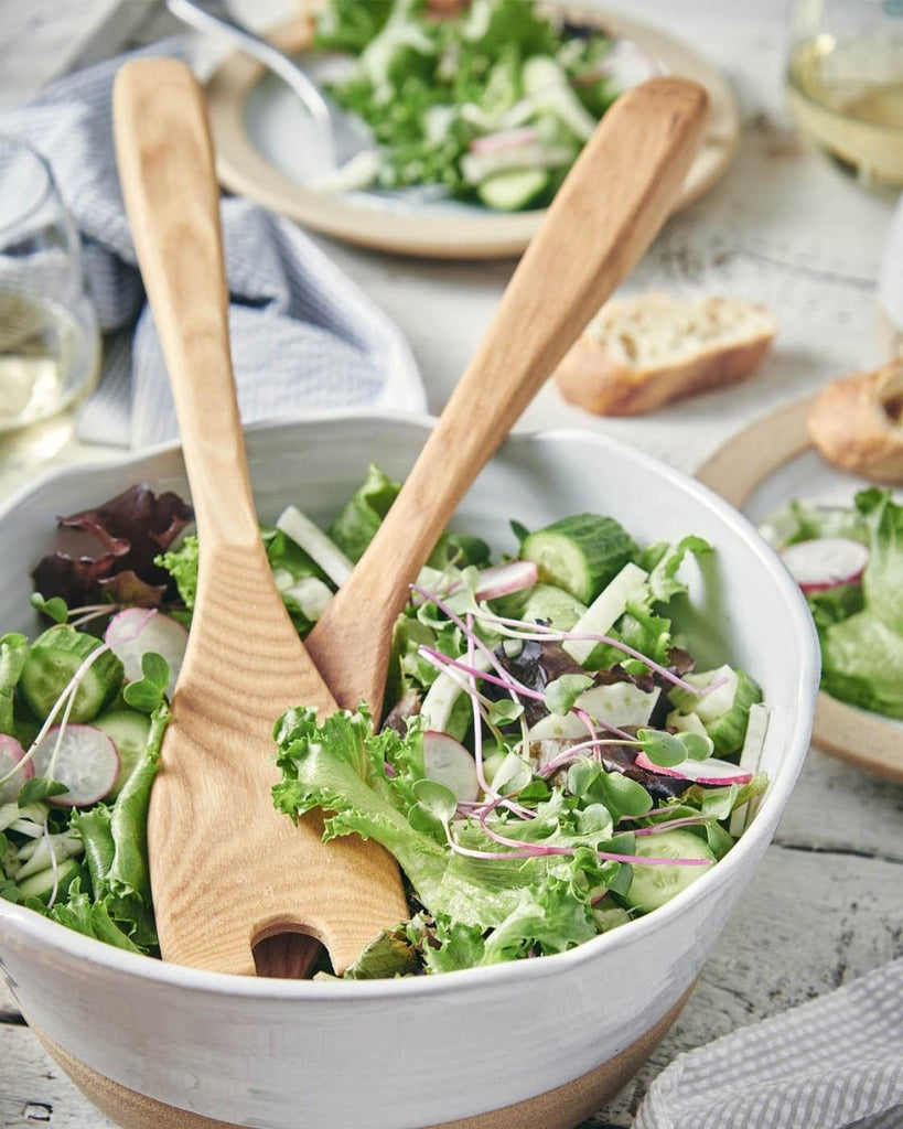 Crafted Salad Servers - Ash - Liza Pruitt