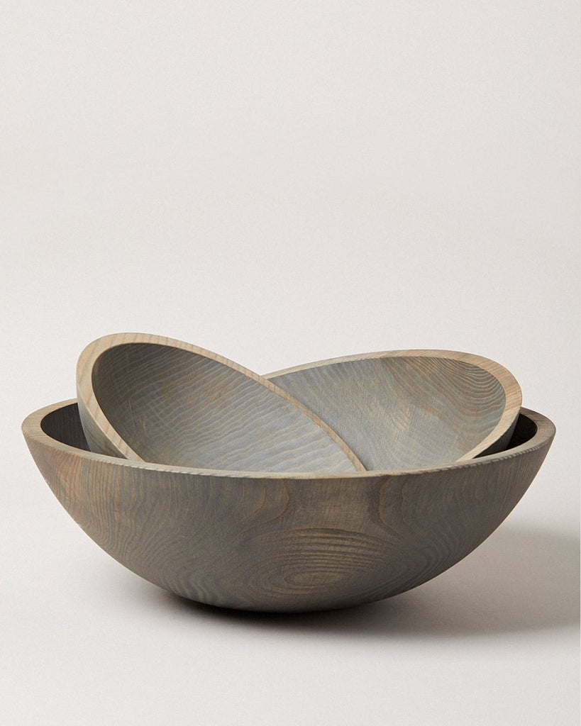 Crafted Wooden Bowls - Grey - Liza Pruitt
