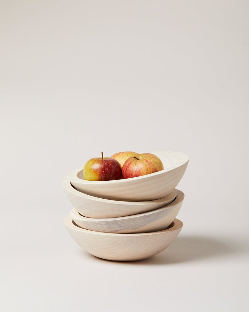 Crafted Wooden Bowls - White - Liza Pruitt