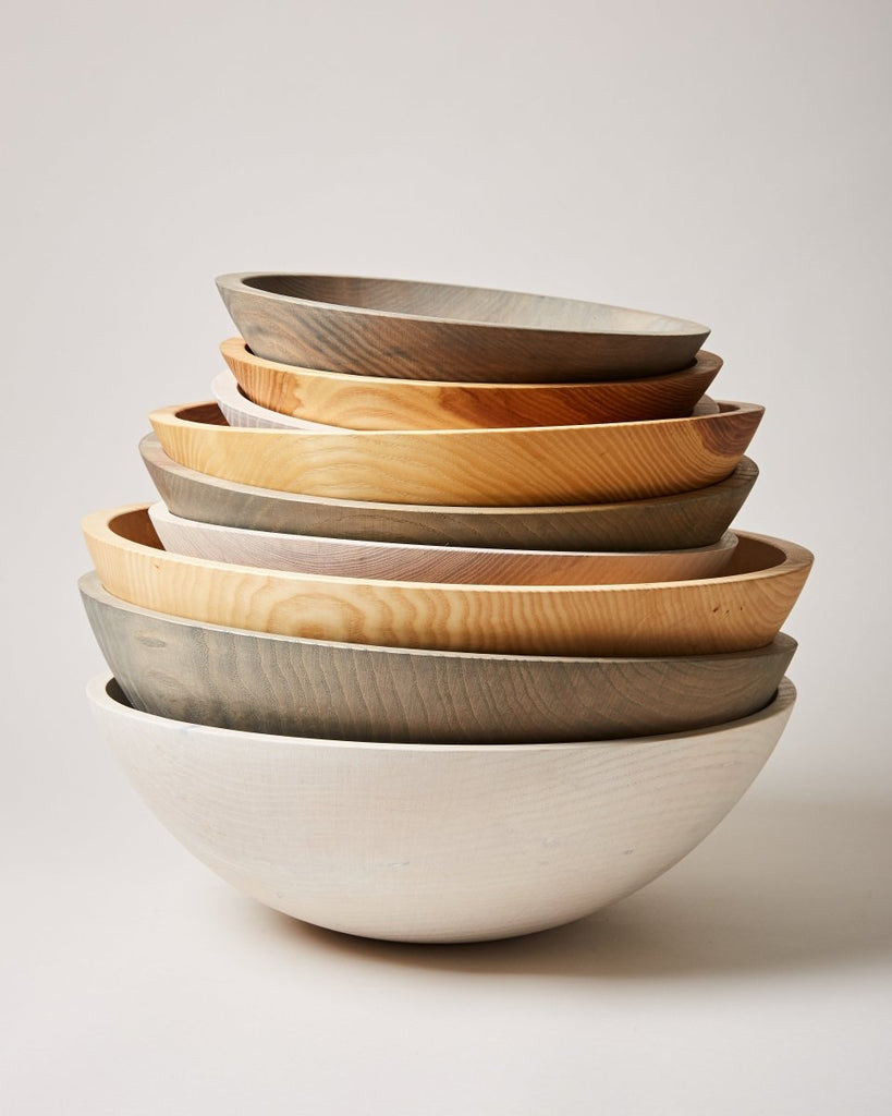 Crafted Wooden Bowls - White - Liza Pruitt