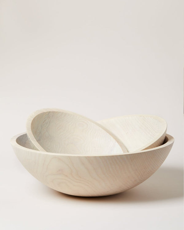 Crafted Wooden Bowls - White - Liza Pruitt
