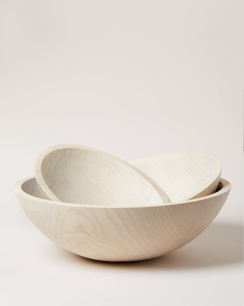 Crafted Wooden Bowls - White - Liza Pruitt