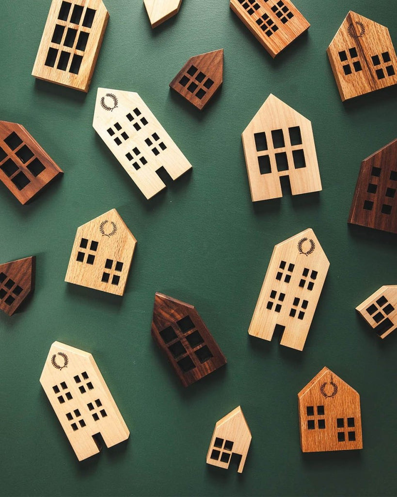 Crafted Wooden Houses - Maple - Liza Pruitt