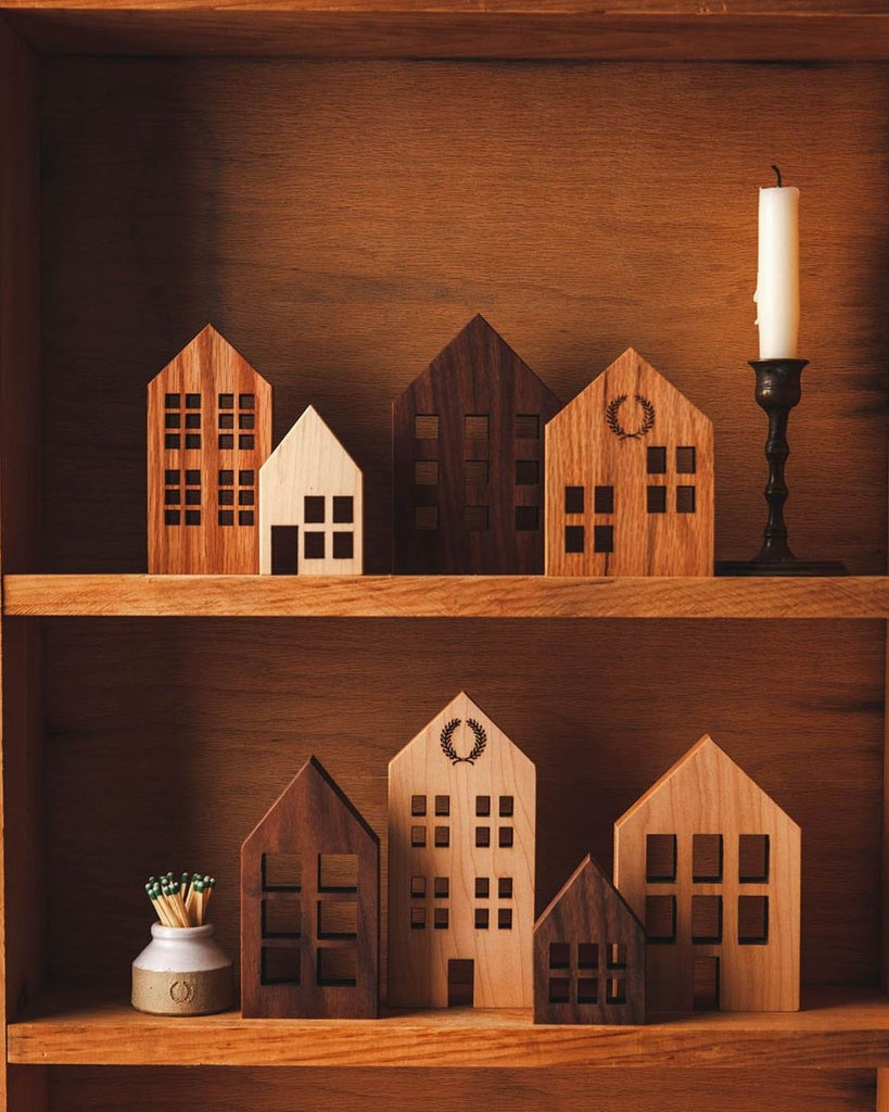 Crafted Wooden Houses - Oak - Liza Pruitt