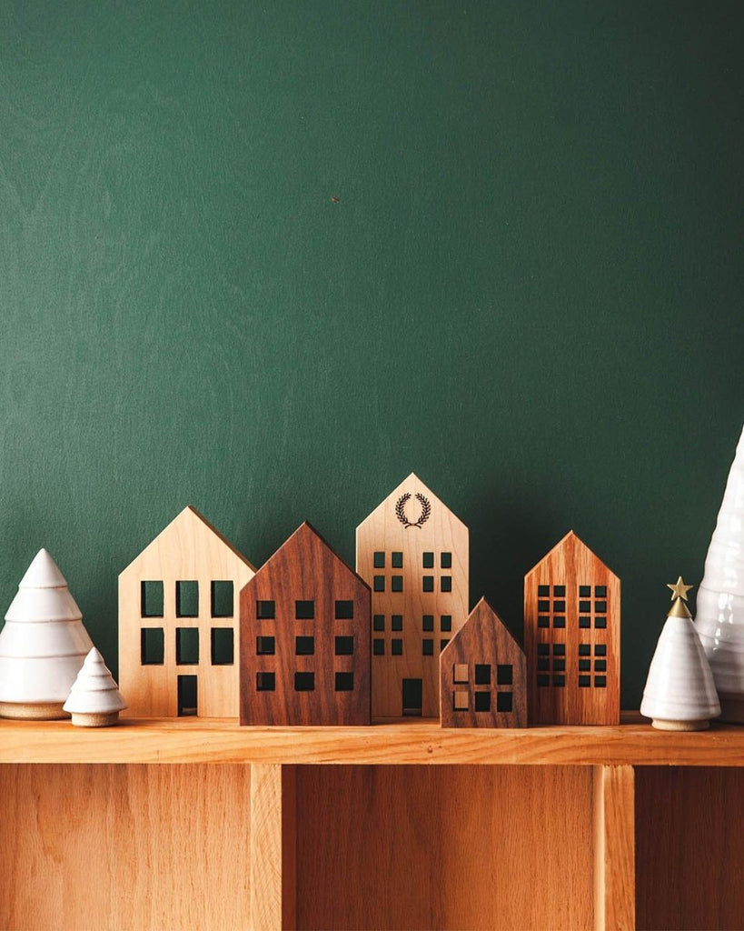 Crafted Wooden Houses - Oak - Liza Pruitt
