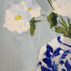 Daisies in Chinoiserie Pot | 21" h x 17" w | Framed - Liza Pruitt
