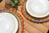 Daisy Raffia Placemat, Colorful Woven tabletop - Liza Pruitt