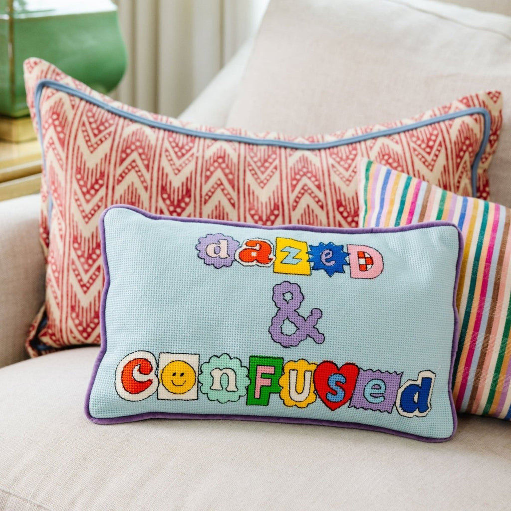 Dazed & Confused Needlepoint Pillow - Liza Pruitt