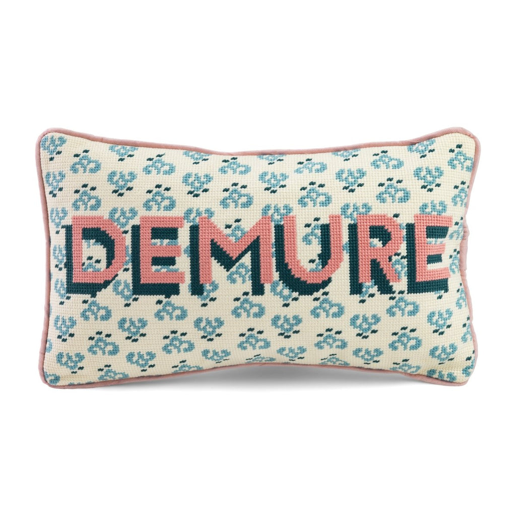 Demure Needlepoint Pillow - Liza Pruitt
