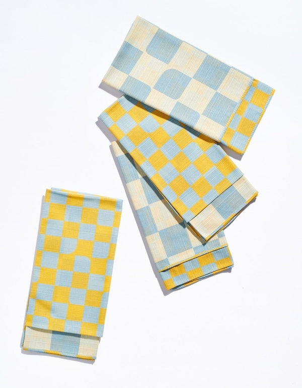 Dinner Napkins Double Sided Checker - High Season - Liza Pruitt