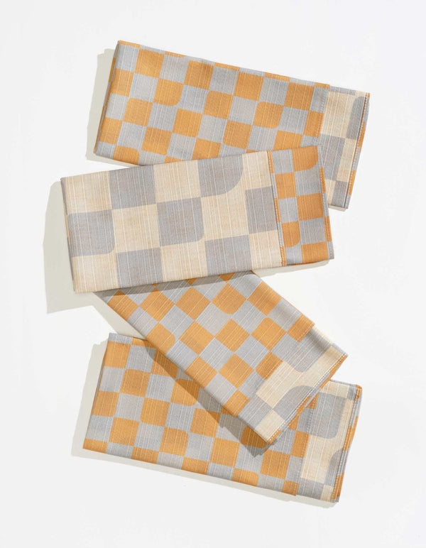Dinner Napkins Double Sided Checker - Quiet Season - Liza Pruitt