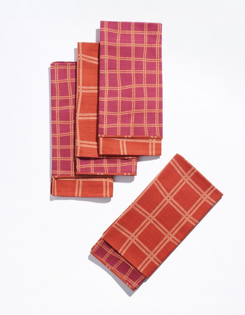 Dinner Napkins Double Sided Grid - High Season - Liza Pruitt