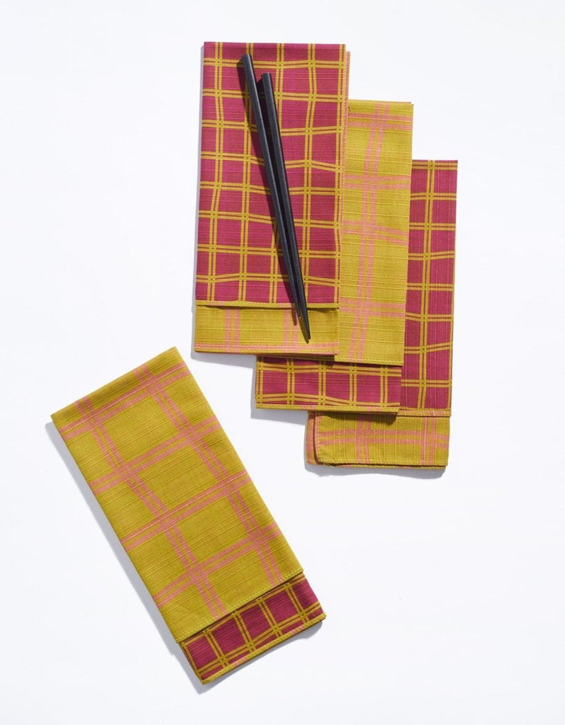 Dinner Napkins Double Sided Grid - High Season - Liza Pruitt