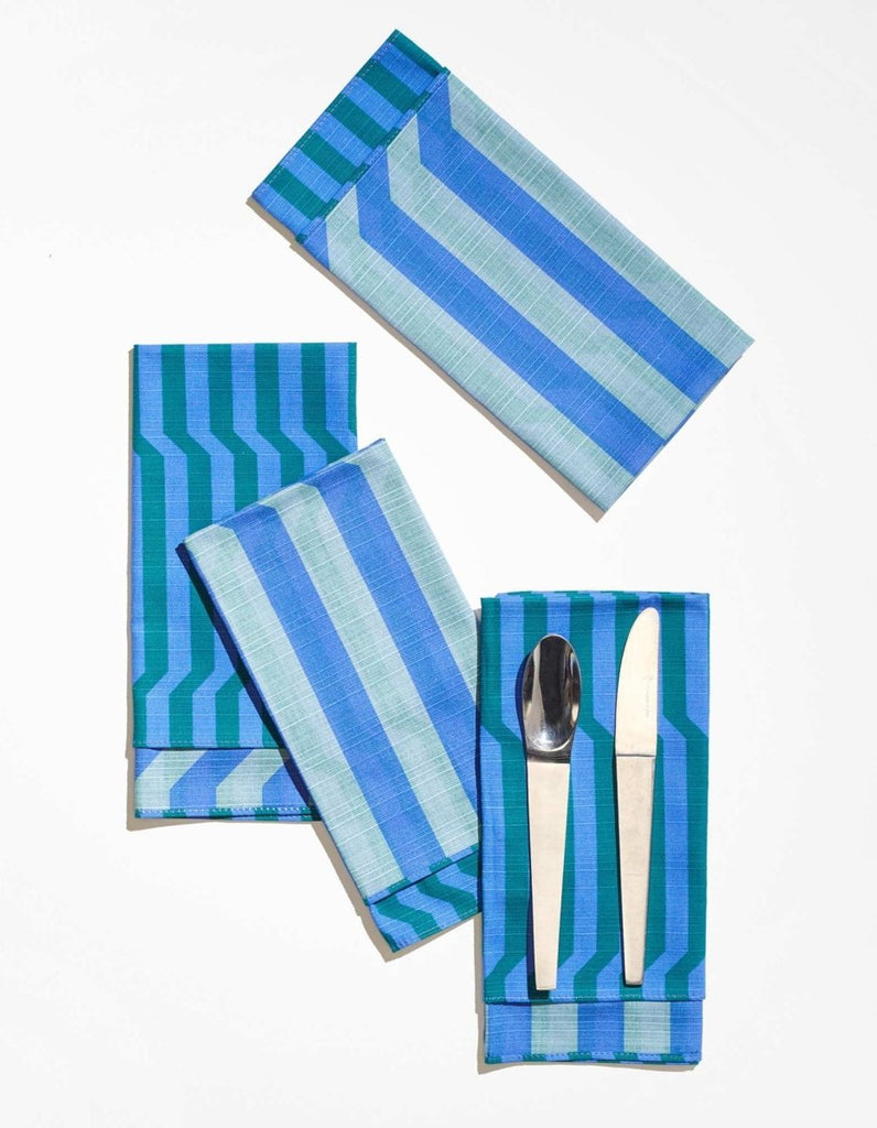 Dinner Napkins Double Sided Stripe - High Season - Liza Pruitt