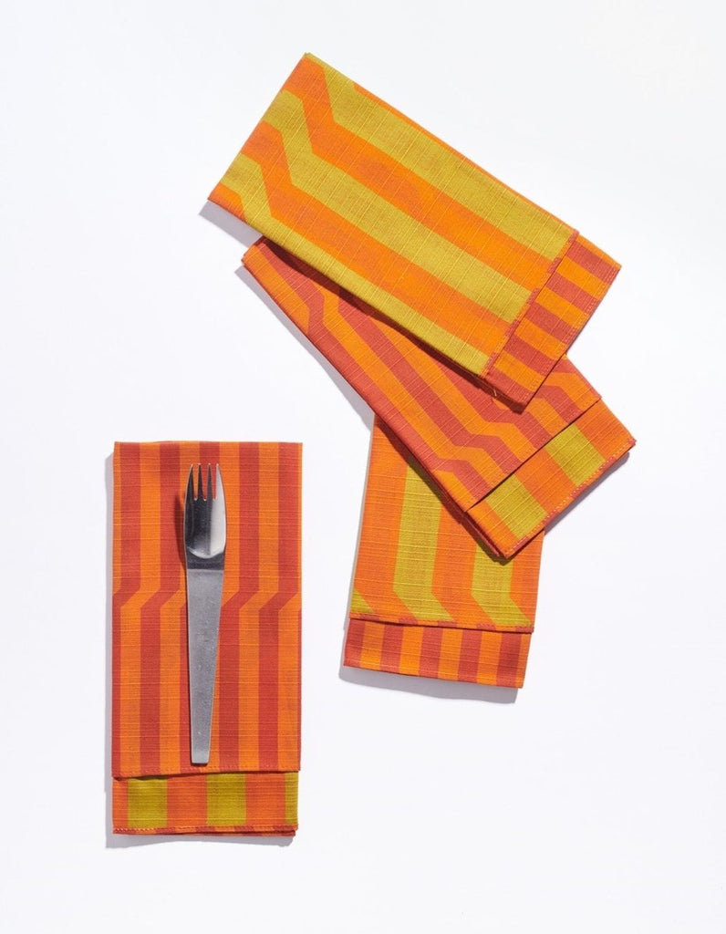 Dinner Napkins Double Sided Stripe - High Season - Liza Pruitt