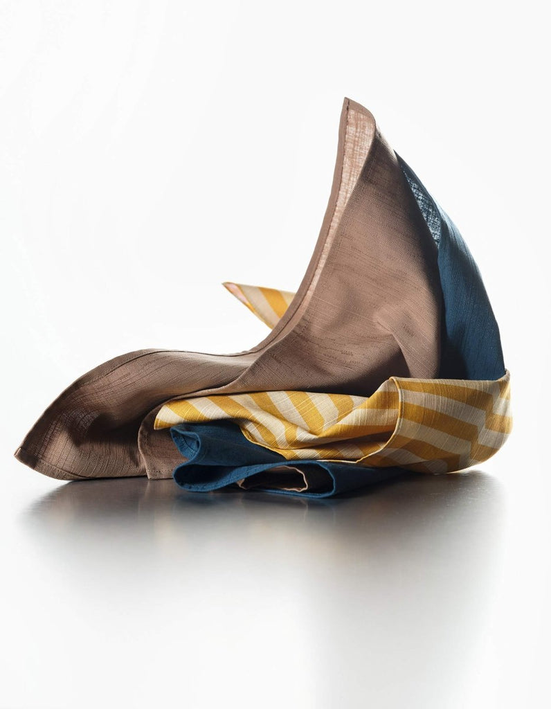 Dinner Napkins Double Sided Stripe - Quiet Season - Liza Pruitt