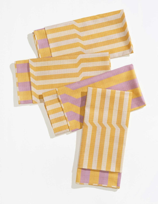 Dinner Napkins Double Sided Stripe - Quiet Season - Liza Pruitt