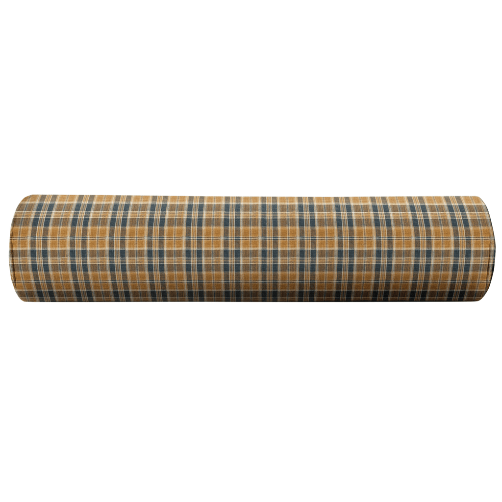 Dodson Plaid in Blue/Rust Bolster Cover - Liza Pruitt