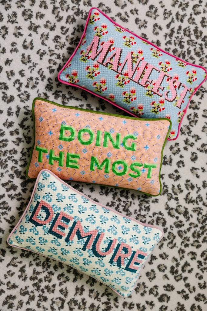 Doing the Most Needlepoint Pillow - Liza Pruitt