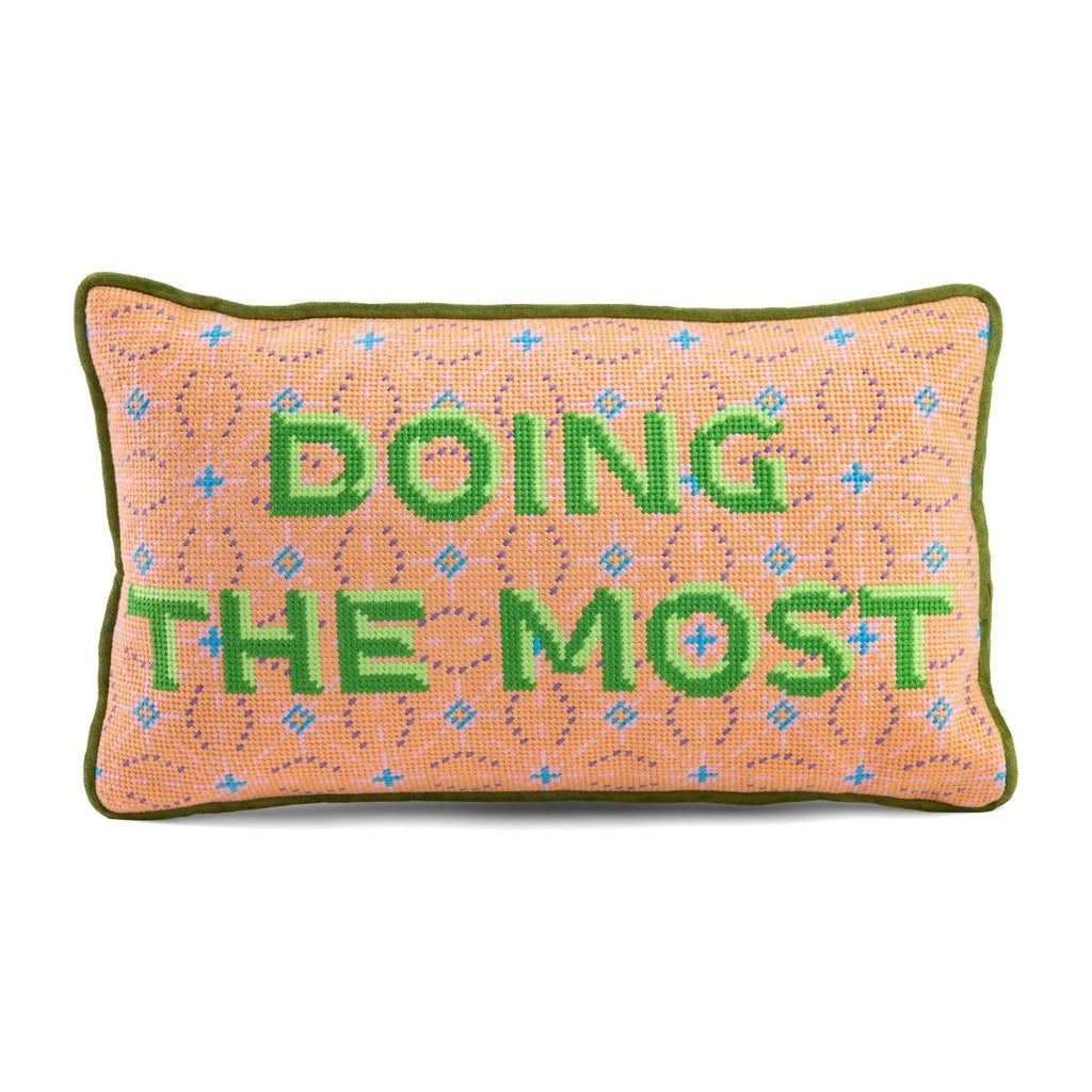 Doing the Most Needlepoint Pillow - Liza Pruitt