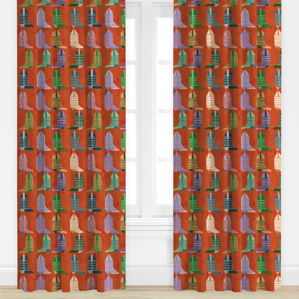 Dolly Boots in Cinder by Lulie Wallace Drapery Panel - Liza Pruitt