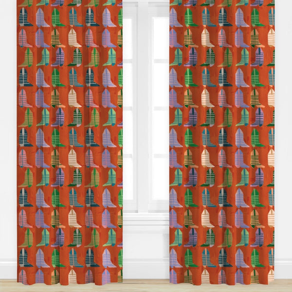 Dolly Boots in Cinder by Lulie Wallace Drapery Panel - Liza Pruitt