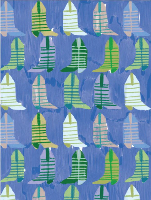 Dolly Boots in Indigo by Lulie Wallace Bolster - Liza Pruitt