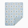 Dorothy Blue Embroidered Quilted Throw Blanket - Liza Pruitt
