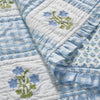 Dorothy Blue Embroidered Quilted Throw Blanket - Liza Pruitt