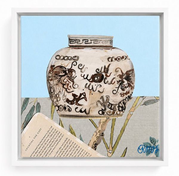 Dragons Ginger Jar | 13.75" h x 13.75" w | Framed - Liza Pruitt