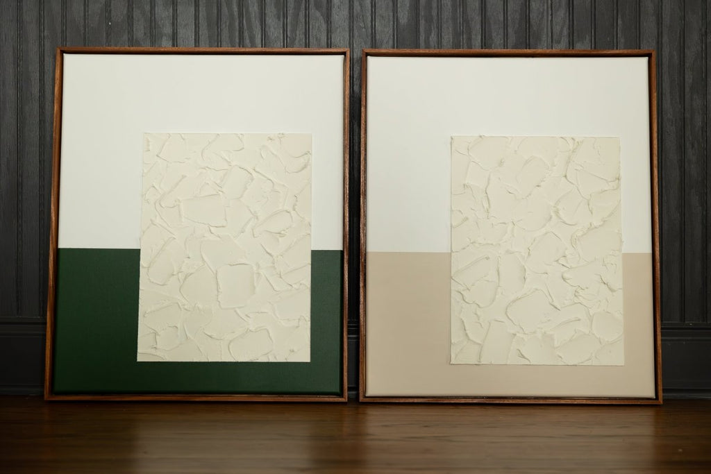 Eames Meets West - Hunter Green Colorway | 30" h x 24" w | Framed - Liza Pruitt