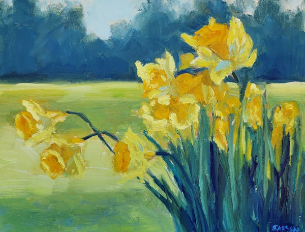 Early Spring Daffodils | 11" h x 14" w - Liza Pruitt
