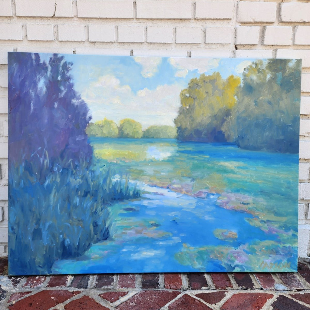 Evening View of the Pond | 30" h x 40" w - Liza Pruitt